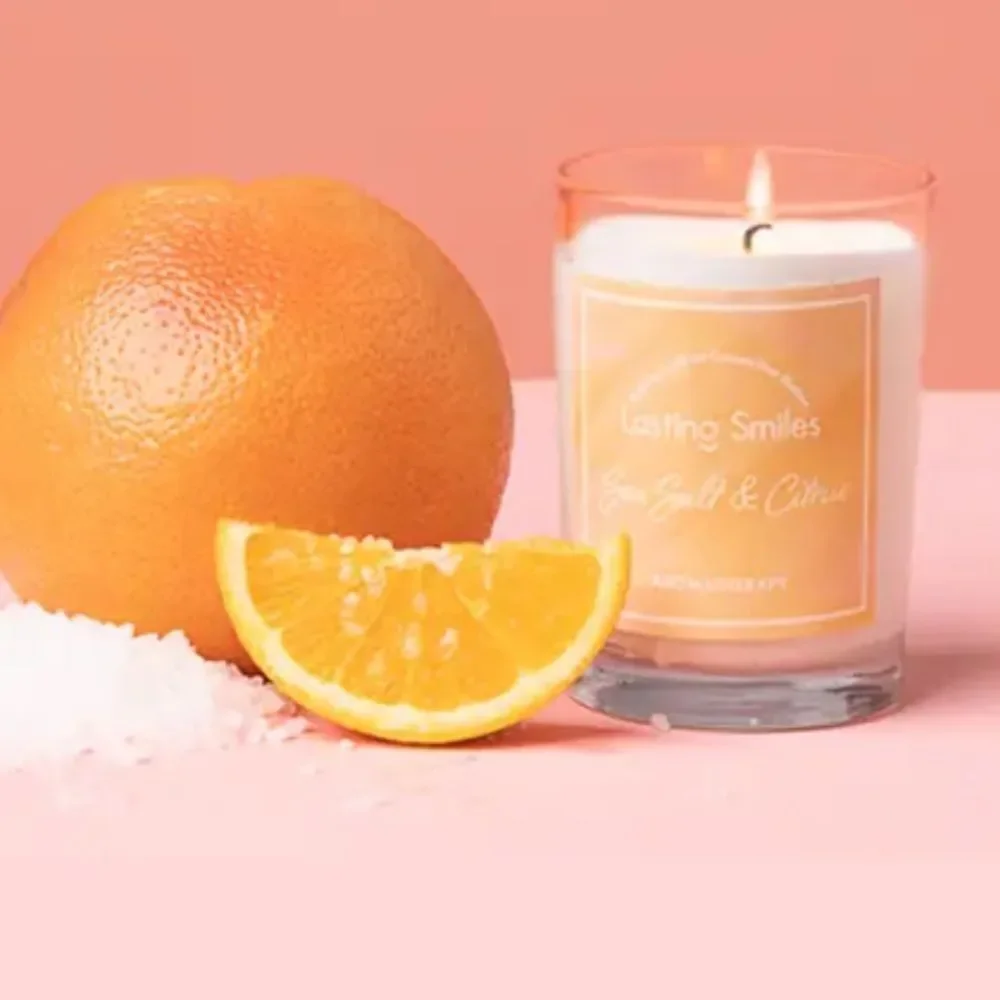 Lasting Smiles Candle in Sea Salt & Citrus!